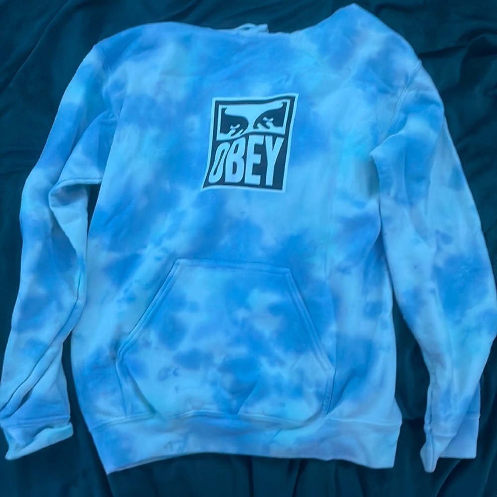 ~ obey tie dye hoodie ~